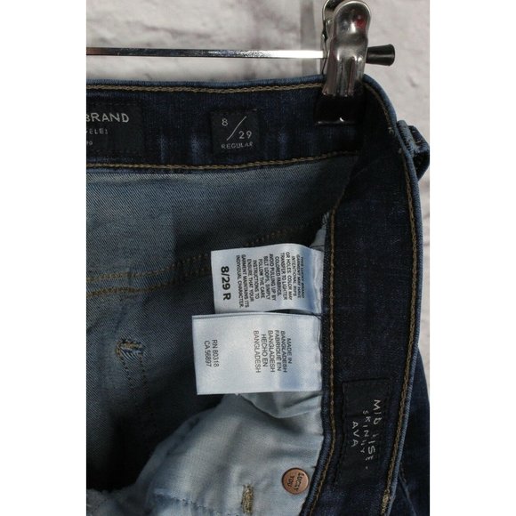 Lucky Brand Blue Cotton Denim Mid Rise Skinny Jeans Size 29 - Picture 7 of 8